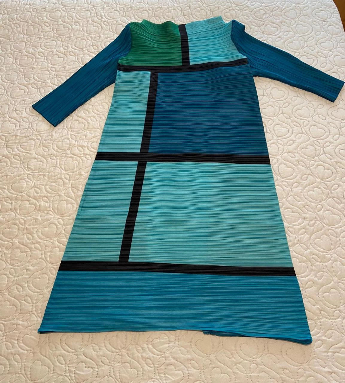 Original vestido de acordeón, cuello chimenea, estilo de Miyake. Talla Unica – photo 14